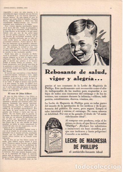 Libri di seconda mano: LAMINA V53407: Publicidad leche de magnesia de Phillips