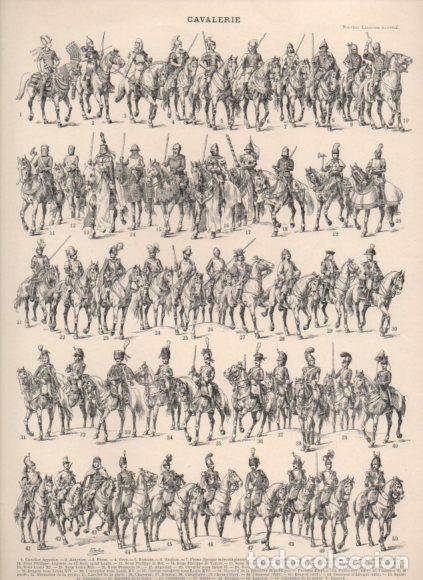 Libri di seconda mano: LAMINA V53496: Cavalerie. Nouveau Larousse Illustre