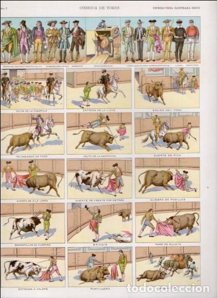 Livres: LAMINA V53482: Corridas de toros. Enciclopedia Segui - Varios