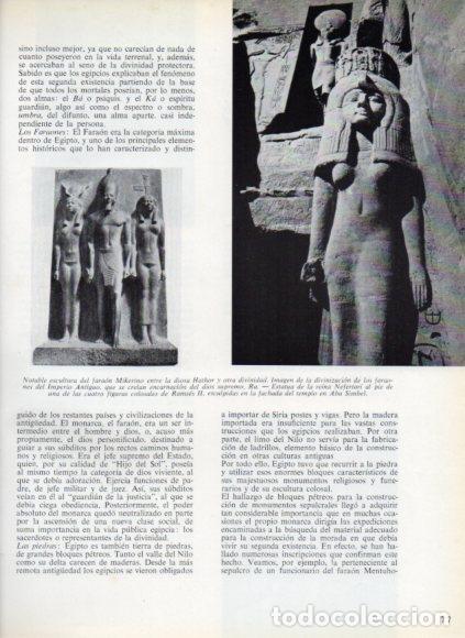 Livres: LAMINA V53758: Escultura faraon Mikerino y estatua reina Nefertari del templo de Abu Simbel