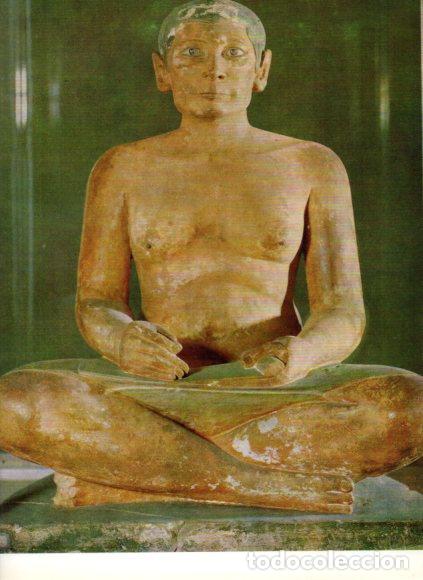 Livres: LAMINA V53761: Escriba sentado V dinastia escultura, Museo del Louvre