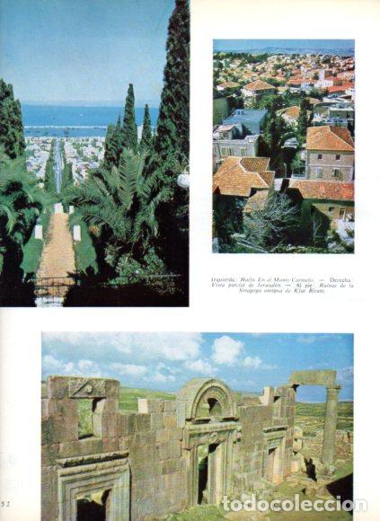 Libri di seconda mano: LAMINA V53792: Vistas de Haifa y Jerusalen. Ruinas Sinagoga de Kfar Biram