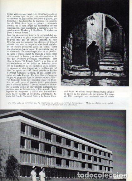 Libri di seconda mano: LAMINA V53796: Moderno edificio en Neguev y calle tipica en Jerusalen