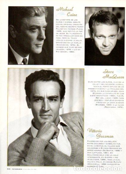 Livros em segunda m&atilde;o: LAMINA V53626: Michael Cayne, Stee MacQueen, Vittorio Gassman en trasera R. Mitchum - Maruja Torres
