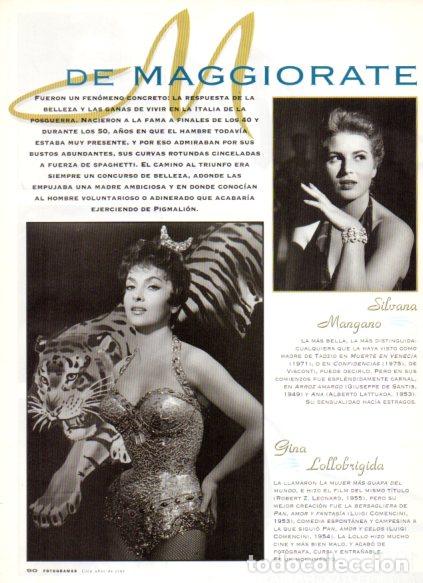 Libros: LAMINA V53652: Silvana Mangano y Gina Lollobrigida en trasera S. Loren, Ginger Rogers - Maruja Torre