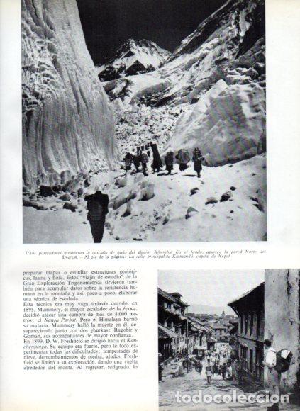 books: LAMINA V53829: Portadores atravesando hielo del glaciar Khumbu
