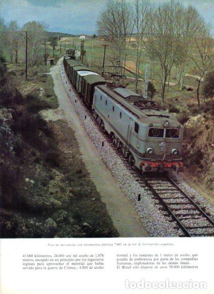 books: LAMINA V53854: Tren de mercancias con traccion electrica 7.662 de RENFE