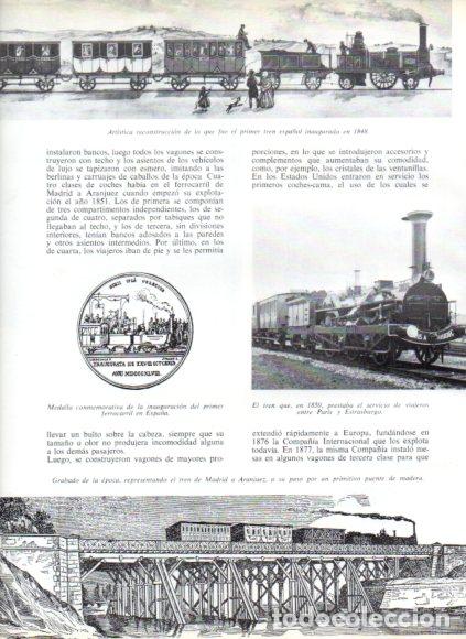 books: LAMINA V53845: Tren de Madrid a Aranjuez grabado y tren viajeros de Paris a Estrasburgo en 1850