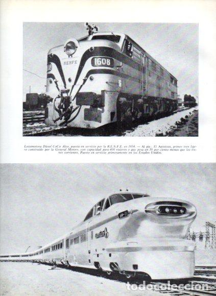 books: LAMINA V53860: Locomotora Diesel CoCo Alco de RENFE y El Aerotren de General Motors