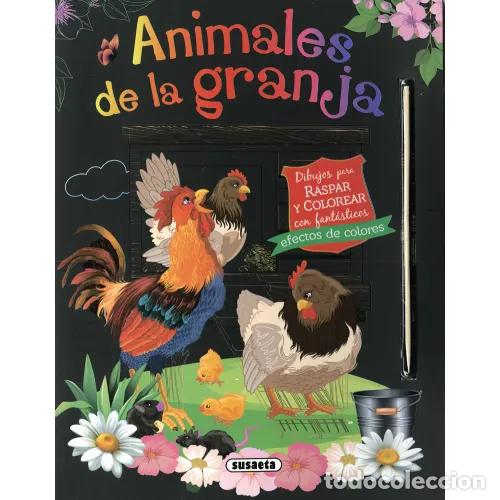 Libros: ANIMALES DE LA GRANJA. DIBUJOS PARA RASPAR Y COLOREAR - AAVV - Foto 1