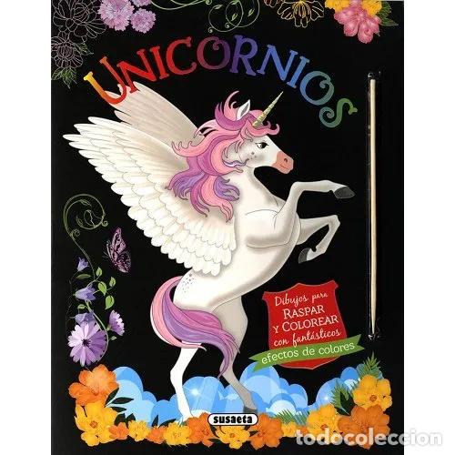 Libros: UNICORNIOS. DIBUJOS PARA RASPAR Y COLOREAR - AAVV - Foto 1