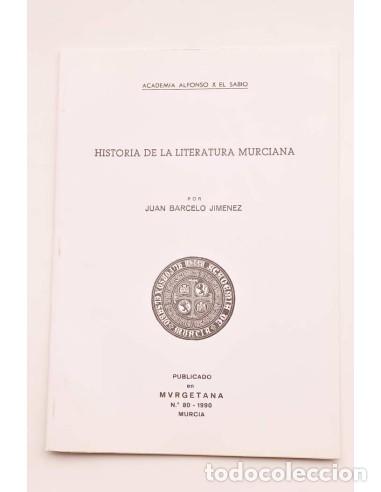 Libros: Historia de la literatura murciana - BARCEL&Oacute; JIM&Eacute;NEZ, Juan