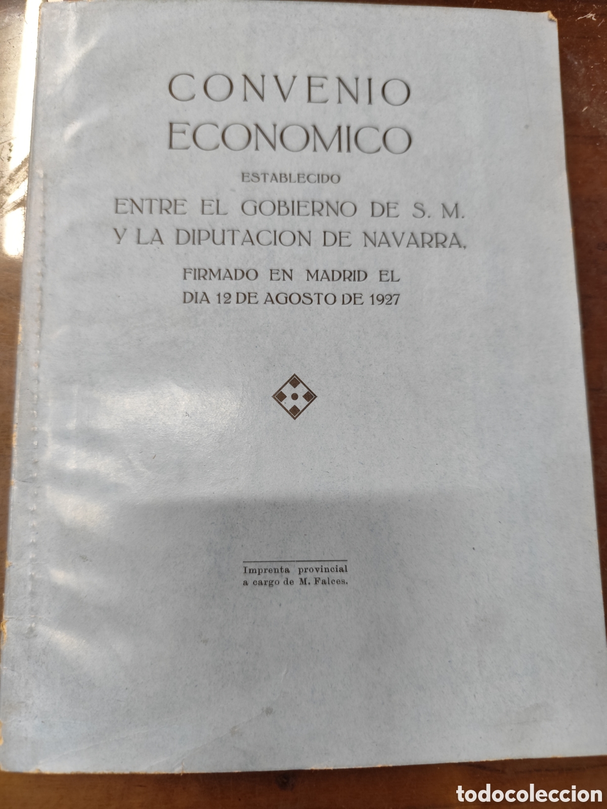 Libros: CONVENIO ECONOMICO ESTABLECIDO ENTRE EL GOBIERNO DE S. M. Y LA DIPUTACI&Oacute;N DE NAVARRA. Firmado en Mad