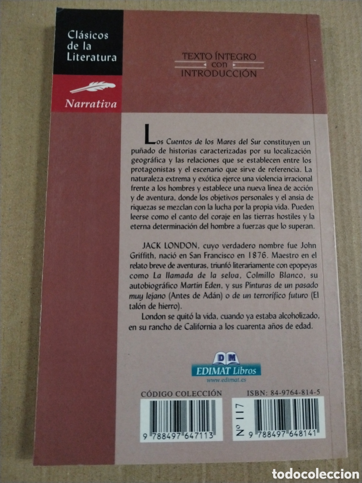 Libros: CUENTOS DE LOS MARES DEL SUR. JACK LONDON. CL. - Foto 2