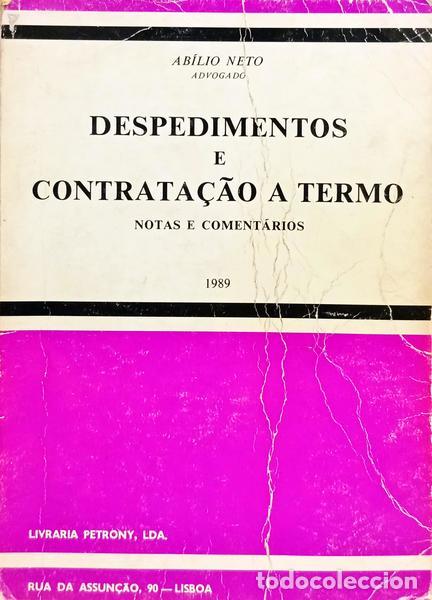 Libros: NETO. (Ab&iacute;lio) - DESPEDIMENTOS E CONTRA&Ccedil;&Atilde;O A TERMO. - Foto 1