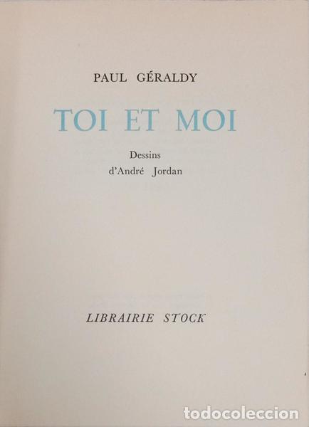 Libros: G&Eacute;RALDY. (Paul) - TOI ET MOI. - Foto 2