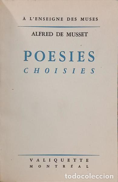 Libros: MUSSET. (Alfred de) - POESIES CHOISIES. - Foto 1