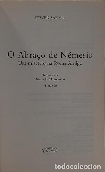 Libros: SAYLOR. (Steven) - O ABRA&Ccedil;O DE N&Eacute;MESIS. [4.&ordf; EDI&Ccedil;&Atilde;O] - Foto 2