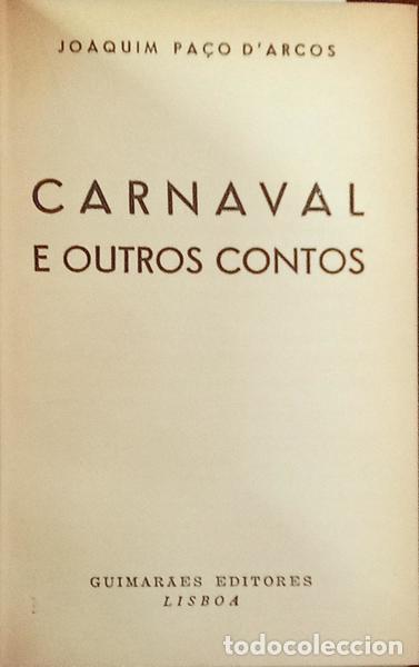 B&uuml;cher: PA&Ccedil;O D'ARCOS. (Joaquim) - CARNAVAL E OUTROS CONTOS. [ENC.]
