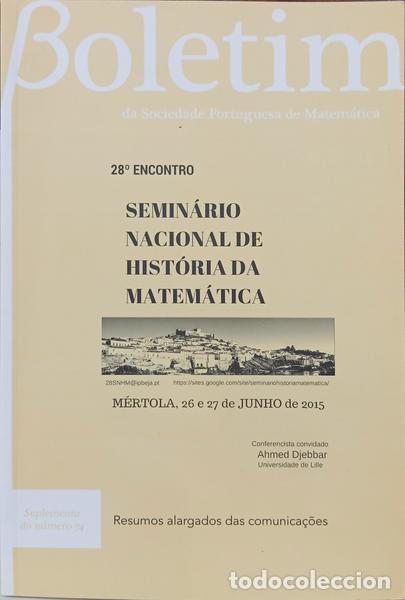 books: VINTE E OITO ENCONTRO DE SEMIN&Aacute;RIO NACIONAL DE HIST&Oacute;RIA DA MATEM&Aacute;TICA.