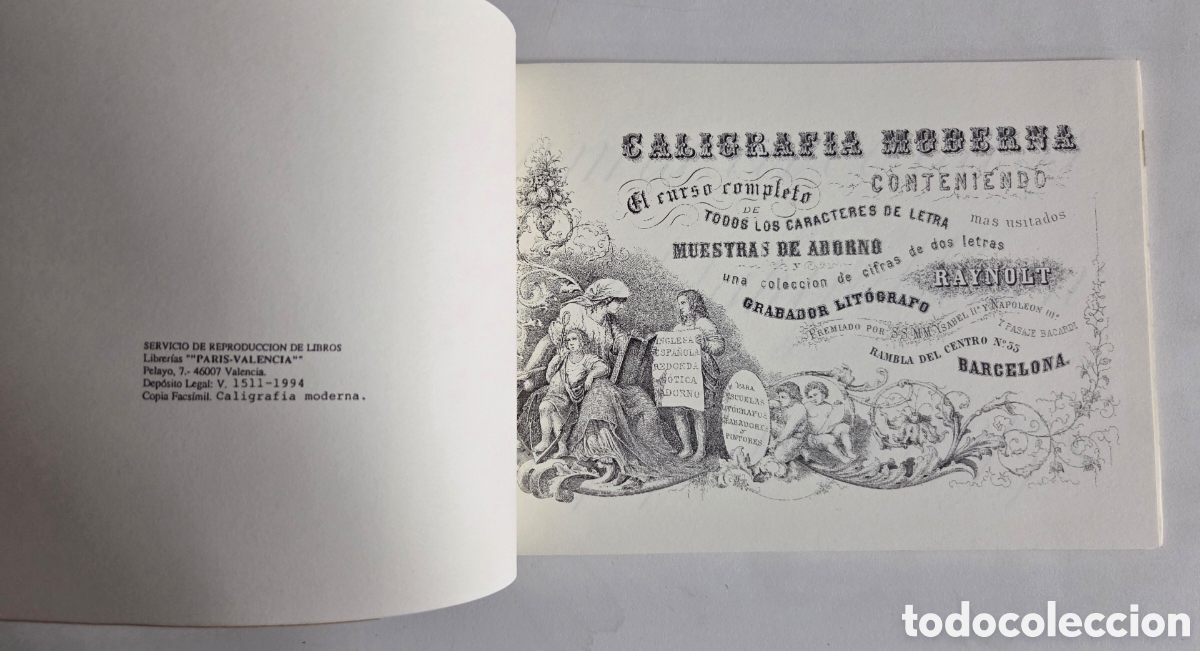 Libros: Caligraf&iacute;a Moderna. Raynolt. FACSIMIL. - Foto 2