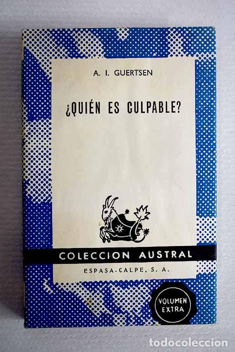 Livros em segunda m&atilde;o: &iquest;Quien es culpable?: Herzen, Aleksandr Ivanovich.- Herzen, Aleksandr Ivanovich