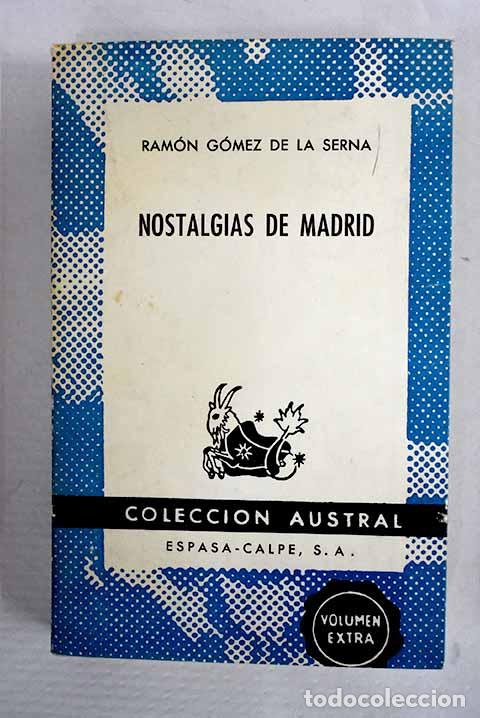 Livros em segunda m&atilde;o: Nostalgias de Madrid.- G&oacute;mez de la Serna, Ram&oacute;n