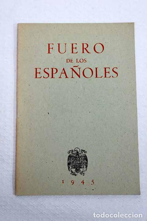 Libros: Fuero de los espa&ntilde;oles