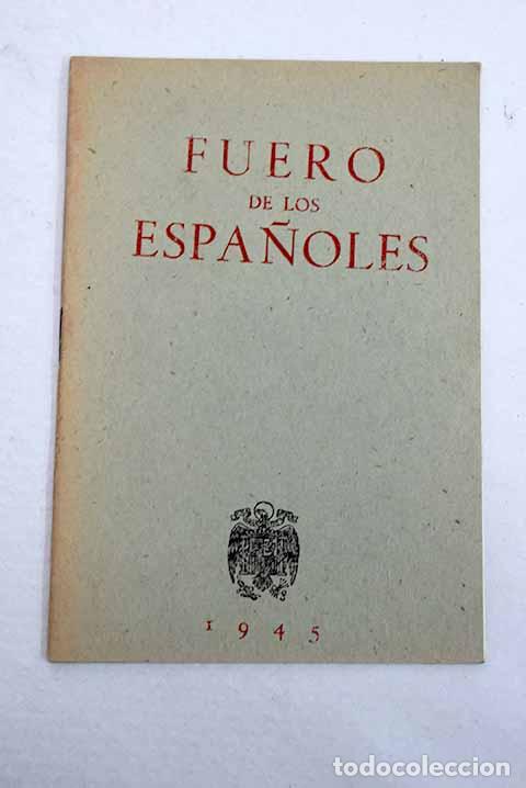 Libros: Fuero de los espa&ntilde;oles