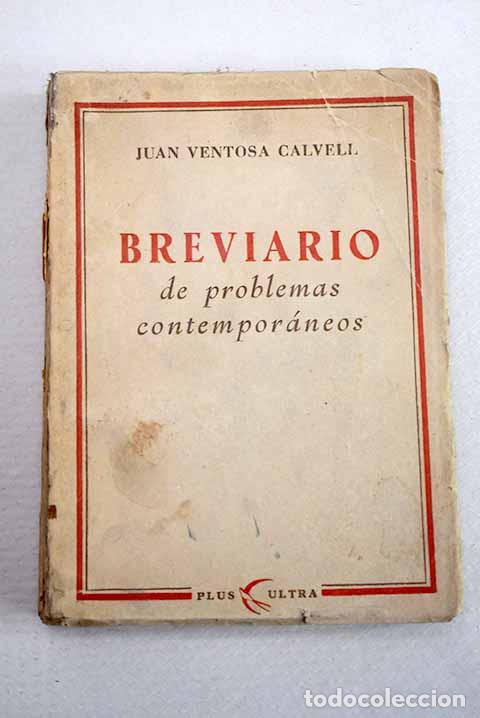 Libros: Breviario de problemas contempor&aacute;neos.- Ventosa Calvell, Juan