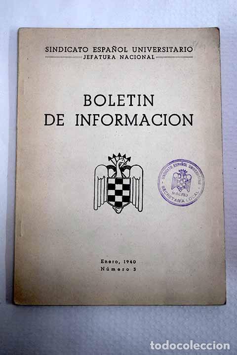 Libri di seconda mano: Boletin de informacion. N&ordm; 3