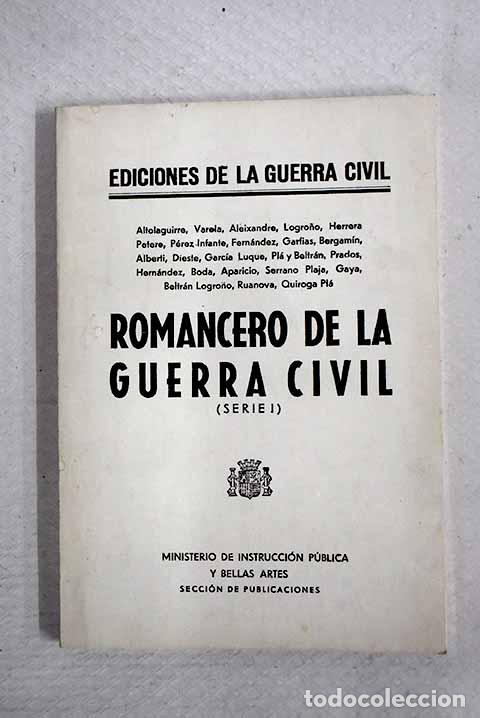 Libros: Romancero de la guerra civil, serie I