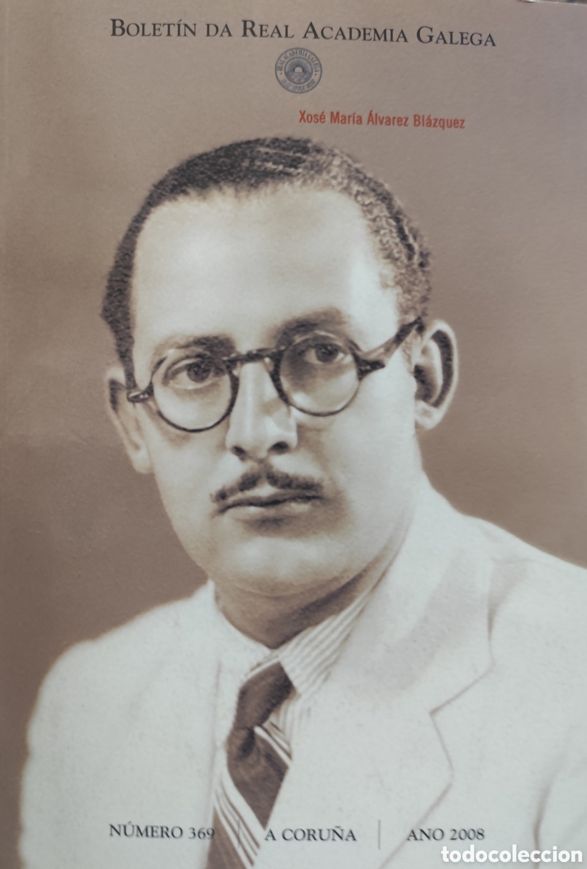 Livres: BOLETIN DA REAL ACADEMIA GALEGA N&ordm; 369. Xos&eacute; Mar&iacute;a Alvarez Bl&aacute;zquez. Galicia