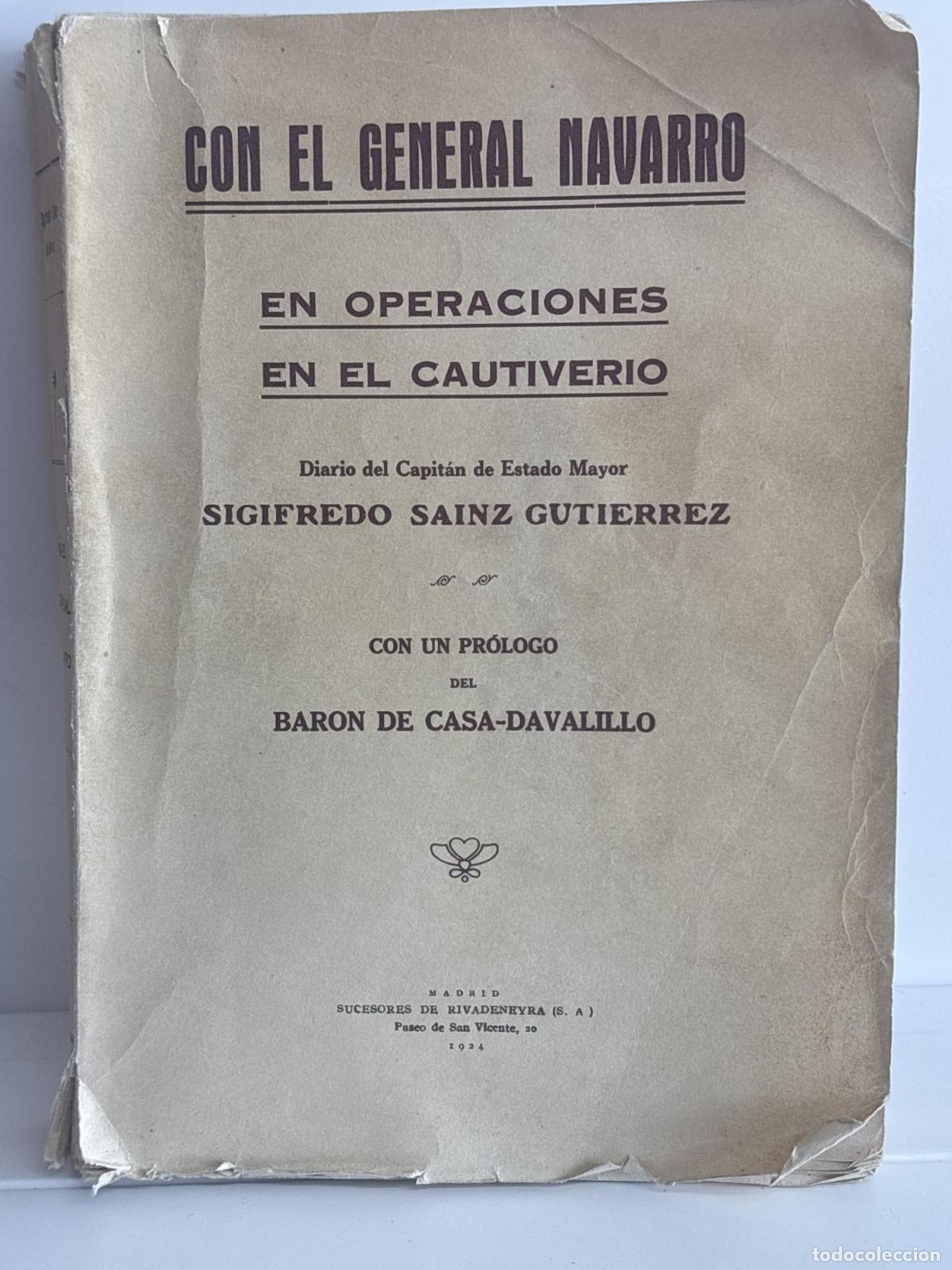 B&uuml;cher: Con el General Navarro: en operaciones / En el cautiverio - Sigifredo Sainz Gutierrez