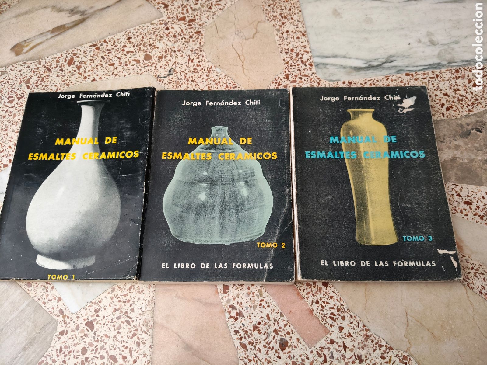 Libros: Lote de 3 libros Manual de esmaltes cer&aacute;micos Jorge Fern&aacute;ndez Chiti Tomo 1 2 y 3