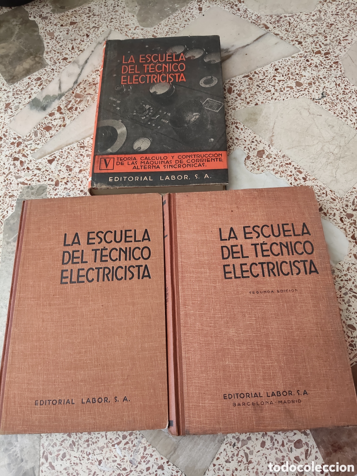 Libros: Lote 3 libros La escuela del t&eacute;cnico electricista Tomos 4 5 y 6 Editorial Labor