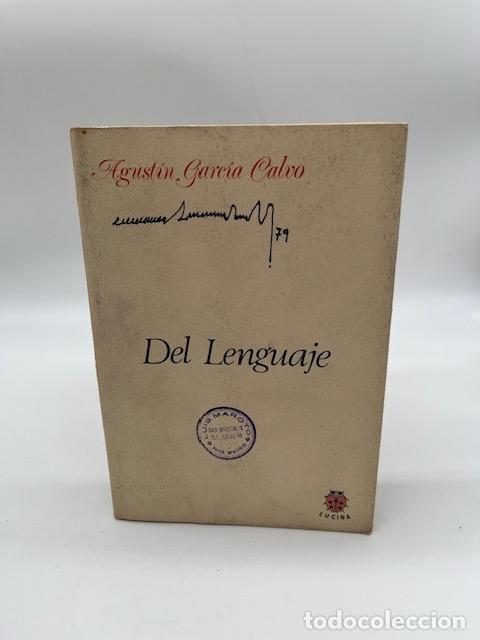 Libros: GARC&Iacute;A CALVO, Agust&iacute;n. - Del Lenguaje.