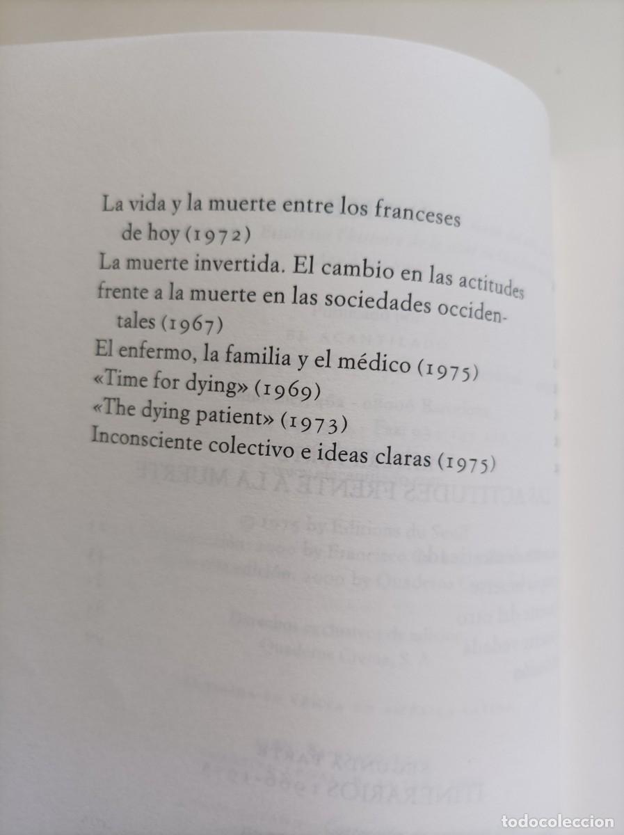Libros: HISTORIA DE LA MUERTE EN OCCIDENTE. Philippe Ari&egrave;s. Editorial Acantilado. - Foto 6