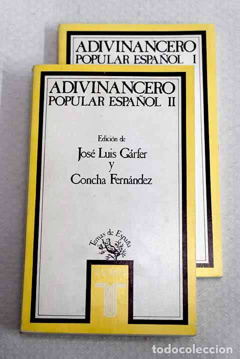 Libros: Adivinancero popular espa&ntilde;ol