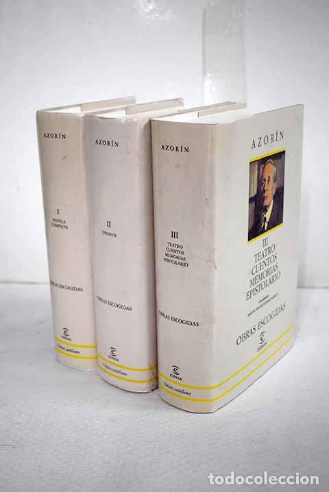 Libros: Obras escogidas: Martinez Ruiz, Jos&eacute; (Azor&iacute;n).- Martinez Ruiz, Jos&eacute; (Azor&iacute;n)