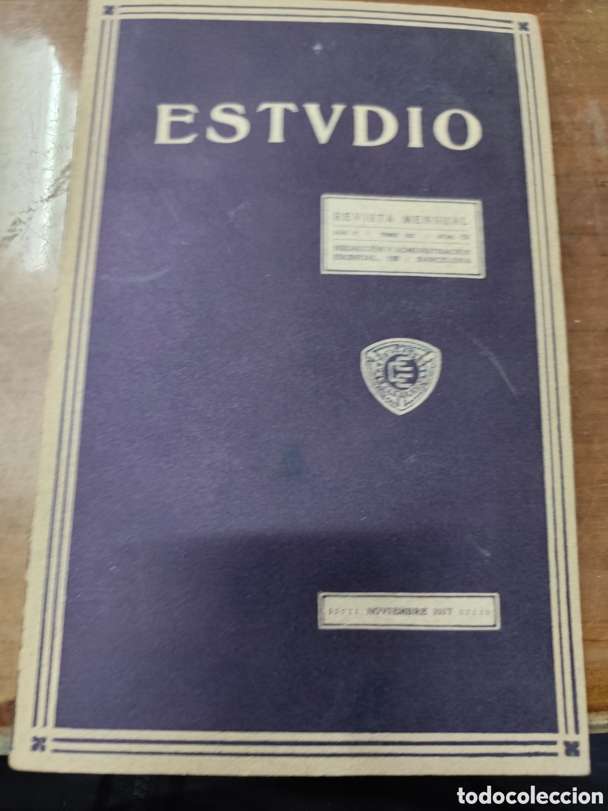 Livros em segunda m&atilde;o: ESTVDIO. Revista mensual de Ciencias,Artes y Literartura n&ordm; 59. Noviembre 1917