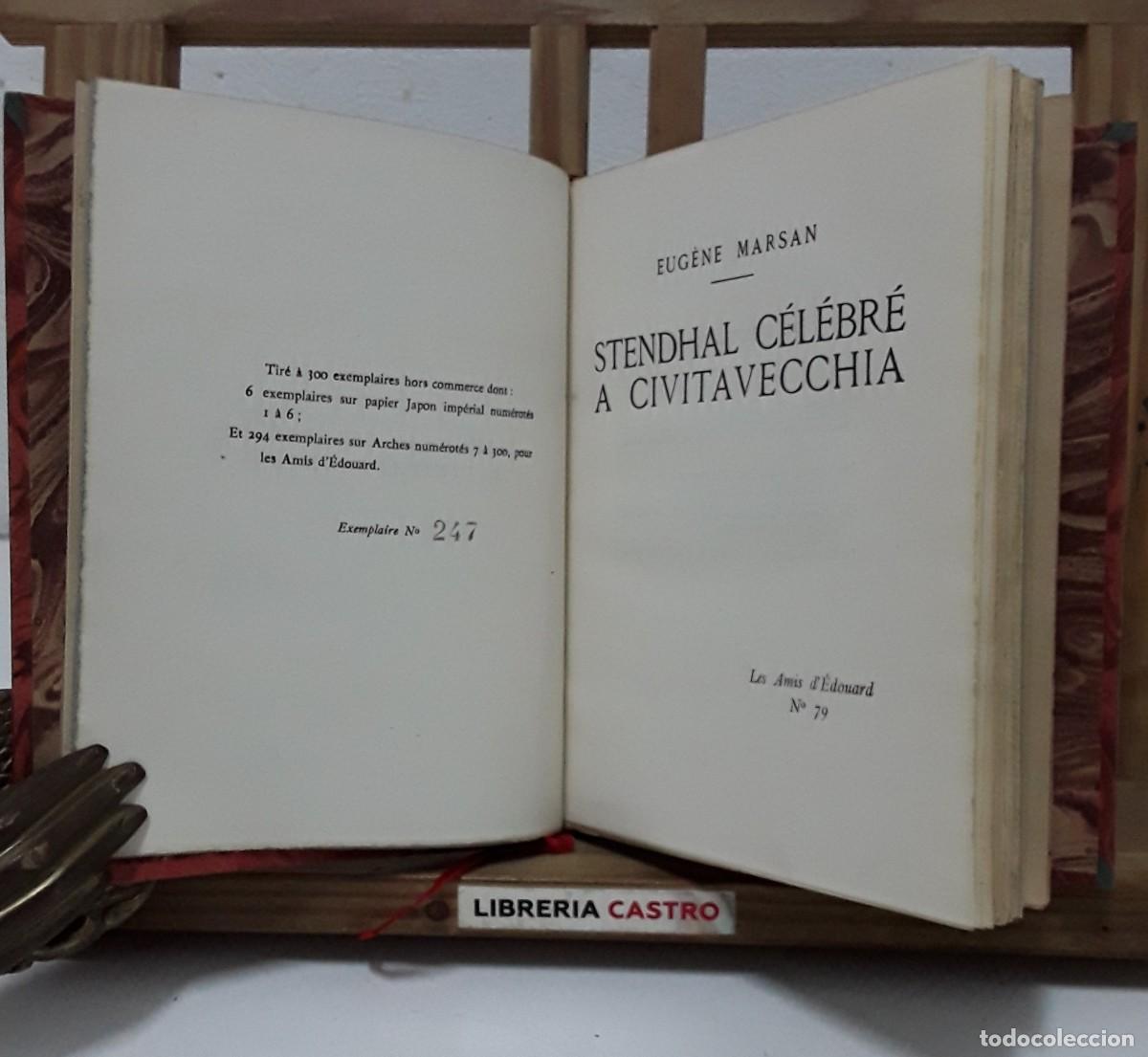 Libros: Stendhal c&eacute;l&eacute;br&eacute; a Civitavecchia, Eug&egrave;ne Marsan. Numerado - Eug&egrave;ne Marsan. - Foto 2