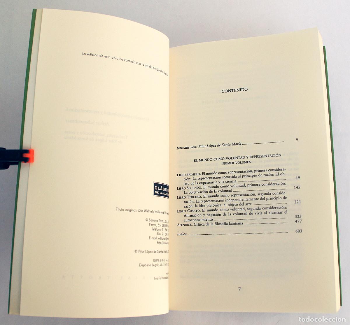 Libros: Arthur Schopenhauer, El mundo como voluntad y representacion 1 y 2 - Foto 5