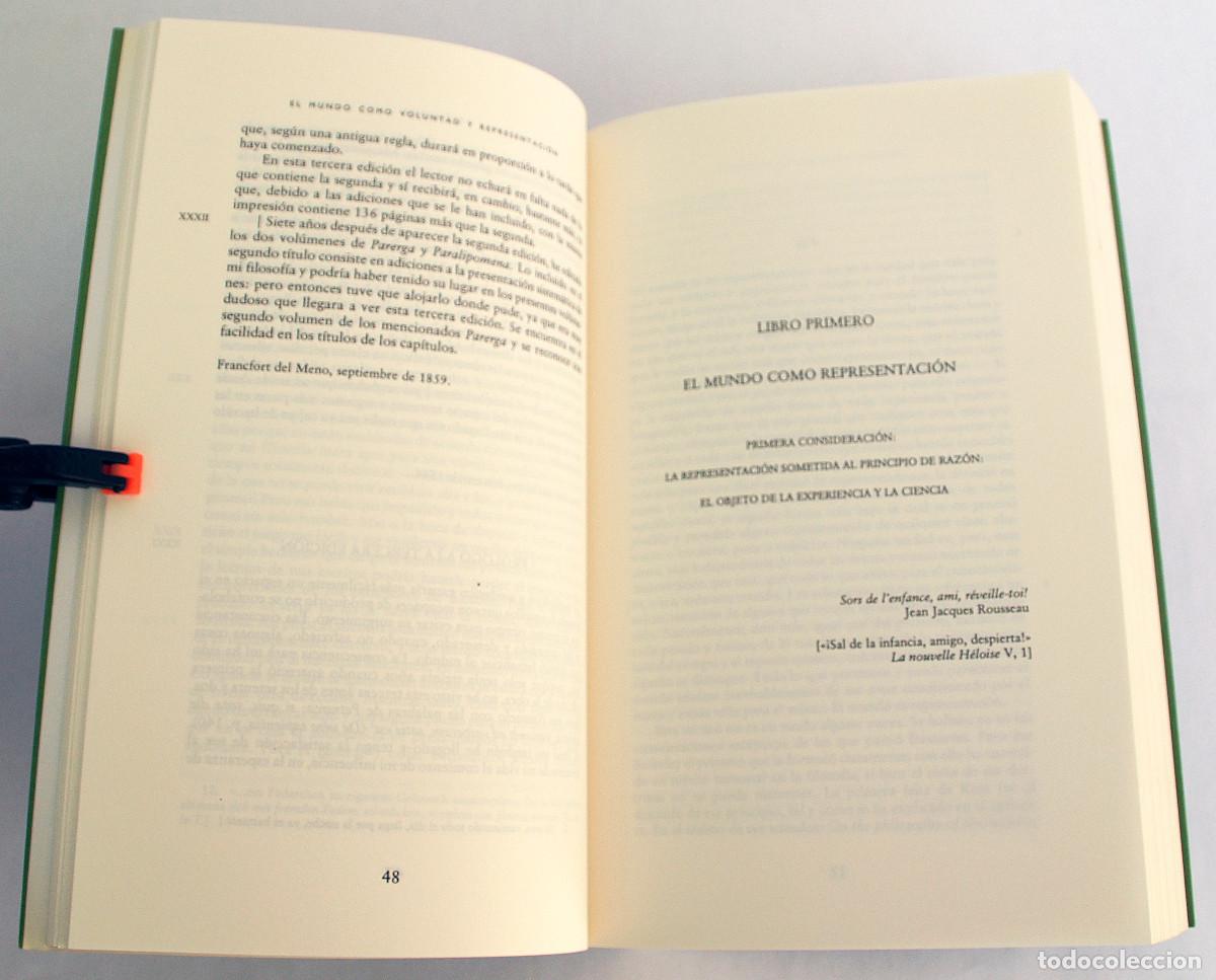 Libros: Arthur Schopenhauer, El mundo como voluntad y representacion 1 y 2 - Foto 7