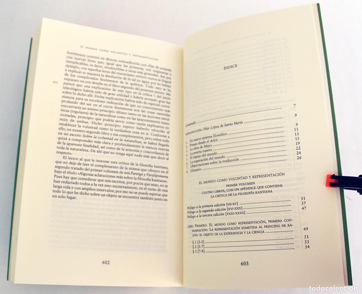 Libros: Arthur Schopenhauer, El mundo como voluntad y representacion 1 y 2 - Foto 8