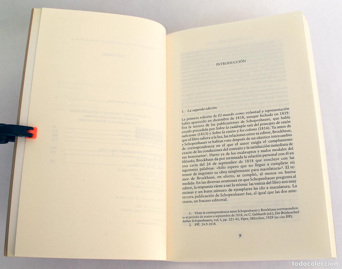 Libros: Arthur Schopenhauer, El mundo como voluntad y representacion 1 y 2 - Foto 13