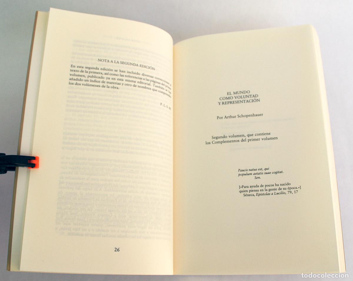 Libros: Arthur Schopenhauer, El mundo como voluntad y representacion 1 y 2 - Foto 14
