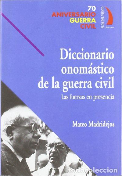 books: Diccionario onom&aacute;stico de la Guerra Civil- 9788496495067