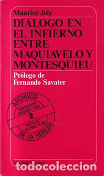 Libri di seconda mano: Di&aacute;logo en el infierno entre Maquiavelo y Montesquieu - Maurice Joly