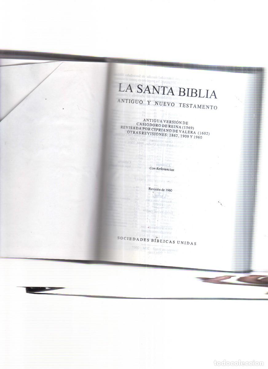 Libros: SANTA BIBLIA ANTIGUO Y NUEVO TESTAMENTO - Foto 2